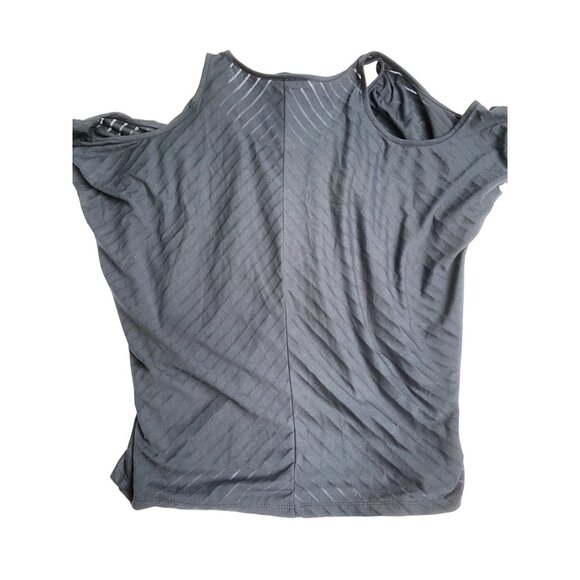 Women's Cynthia Rowley Cold Shoulder Sequins Black Top* Blouse*EUC *Large - Picture 8 of 8